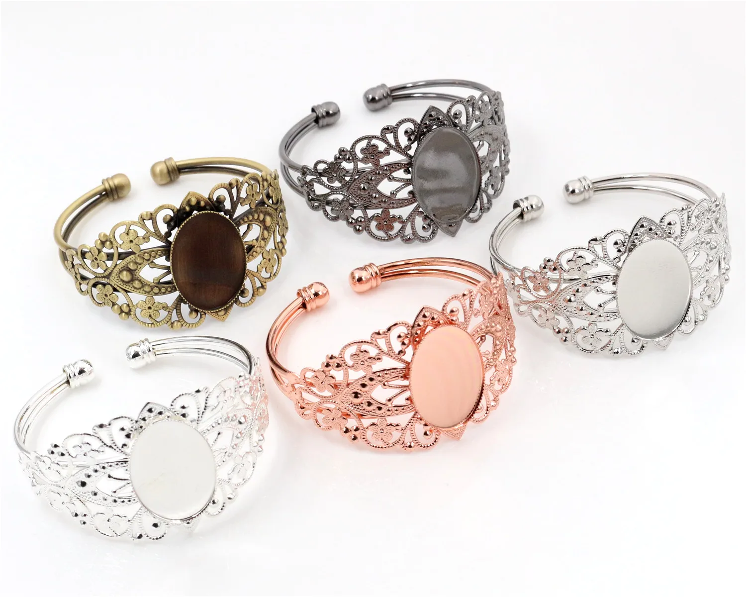 High Quality 18x25mm 5 Colors Plated Bangle Base Bracelet Blank Findings Tray Bezel Setting Cabochon Cameo
High Quality 18x25mm 5 Colors Plated Bangle Base Bracelet Blank Findings Tray Bezel Setting Cabochon Cameo