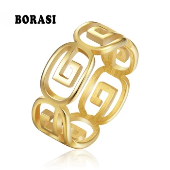 BORASI Ring New Punk Three Round Style Gold-Color Stainless Steel Wedding Bands Rings For Women Party Gifts Fashion Jewelry
BORASI Ring New Punk Three Round Style Gold-Color Stainless Steel Wedding Bands Rings For Women Party Gifts Fashion Jewelry