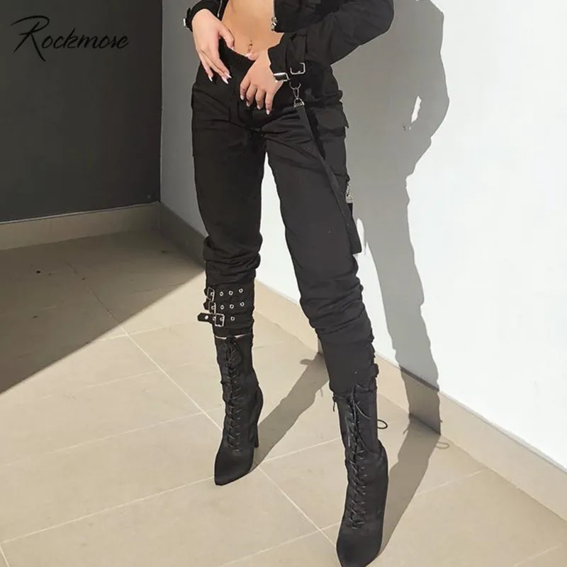 Rockmore Plain Khaki Cargo Pants Women Patchwork Belt Streetwear Buckle Office Trousers Slim Waist Fashion Female 2018
Rockmore Plain Khaki Cargo Pants Women Patchwork Belt Streetwear Buckle Office Trousers Slim Waist Fashion Female 2018