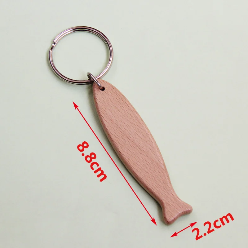 Details about  / Hand Made Wooden Fish Key Tag
