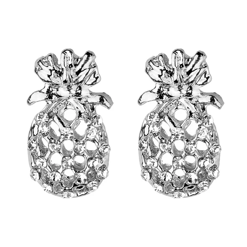 Cute Alloy Pineapple Studs Earrings For Girls Romantic Crystal Post Earring Fashion Jewelry Chunky Metal Studs Earring Pendietes
Cute Alloy Pineapple Studs Earrings For Girls Romantic Crystal Post Earring Fashion Jewelry Chunky Metal Studs Earring Pendietes