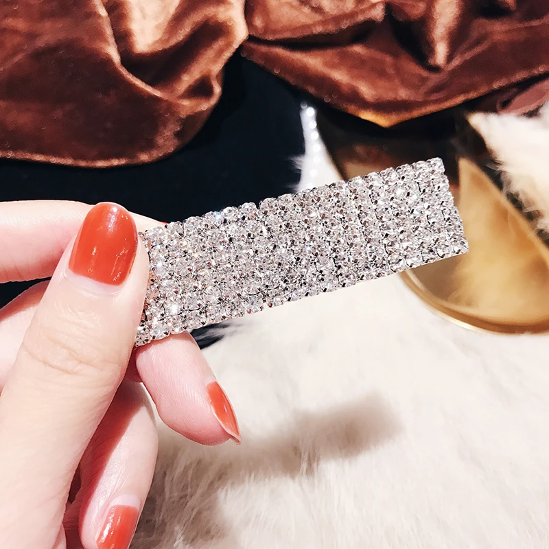 Korea Personality Crystal Rhinestones Alligator Hair Clips Rectangular Bling Diamond Girls Hairpin Alloy Women Hair Accessories
Korea Personality Crystal Rhinestones Alligator Hair Clips Rectangular Bling Diamond Girls Hairpin Alloy Women Hair Accessories