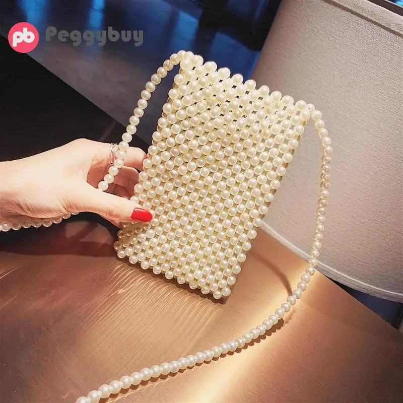 Lady Elegant Fashion Small Shoulder Messenger Handbag Pearl Elegant Women Female Clutch Bead Top-handle Bag For Girls sac a main
Lady Elegant Fashion Small Shoulder Messenger Handbag Pearl Elegant Women Female Clutch Bead Top-handle Bag For Girls sac a main