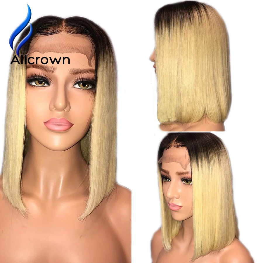 Alicrown 1b/613 Ombre Blonde Brazilian Remy Lace Front Human Hair Wigs Pre plucked Short Bob Wigs With Baby Hair Bleached Knots
Alicrown 1b/613 Ombre Blonde Brazilian Remy Lace Front Human Hair Wigs Pre plucked Short Bob Wigs With Baby Hair Bleached Knots