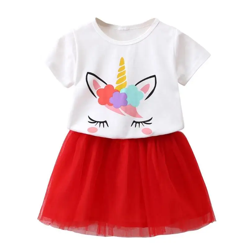 Summer Girls 2 Piece Clothes Set Cartoon Print O-Neck T-shirt Skirt Outfits
Summer Girls 2 Piece Clothes Set Cartoon Print O-Neck T-shirt Skirt Outfits