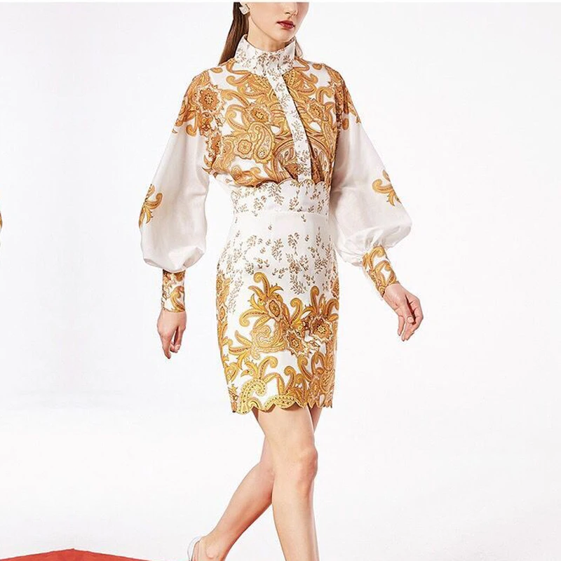 High Quality 2019 New Fashion Elegant Woman Sets Lantern Sleeve Print Shirts and High Waist Print Skirt Holiday Vacation Sets
High Quality 2019 New Fashion Elegant Woman Sets Lantern Sleeve Print Shirts and High Waist Print Skirt Holiday Vacation Sets