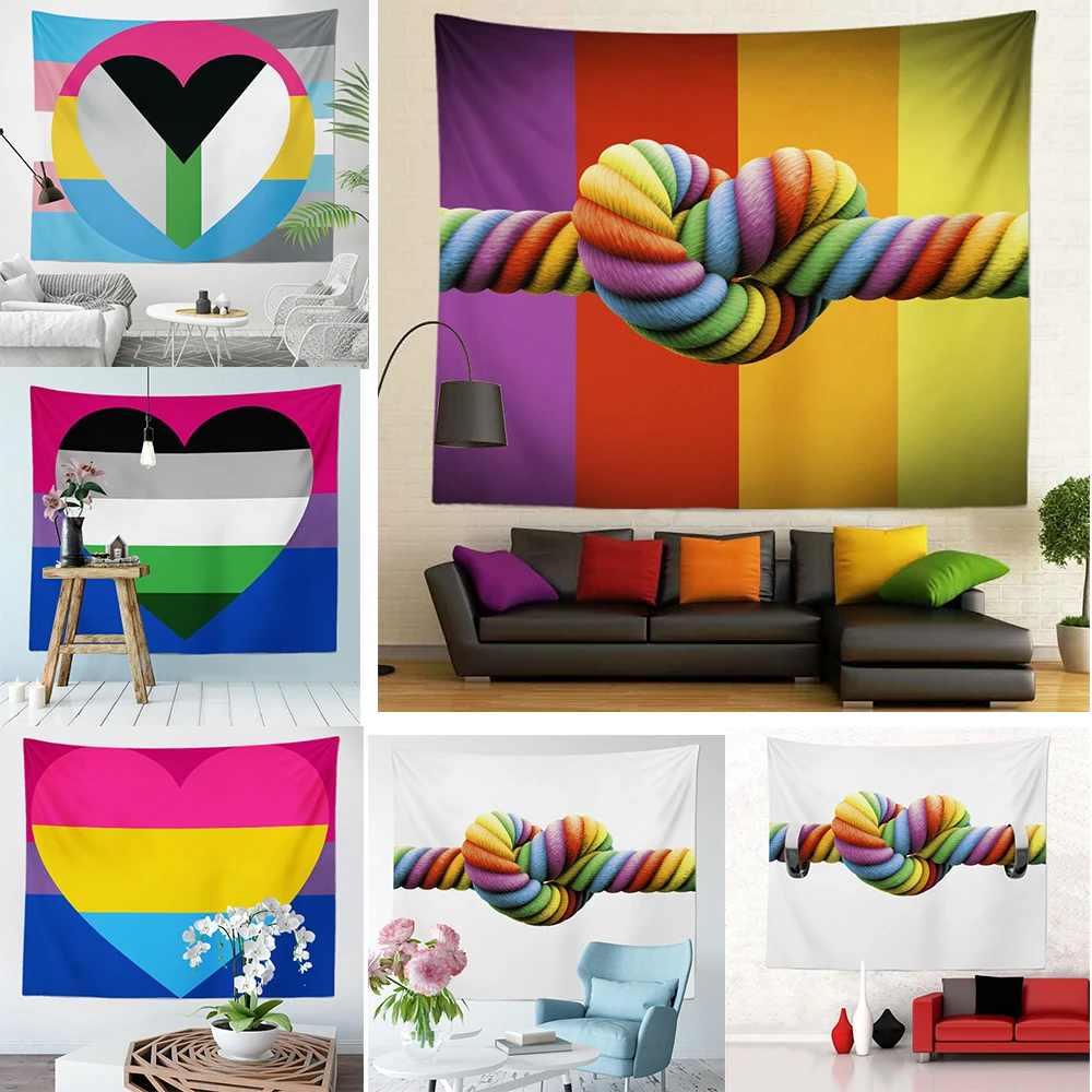 Large Size 130x150cm High Quality Material Home Decoration LGBT Gay Pride Rainbow Heart Hanging Living Printing Wall Tapestry
Large Size 130x150cm High Quality Material Home Decoration LGBT Gay Pride Rainbow Heart Hanging Living Printing Wall Tapestry