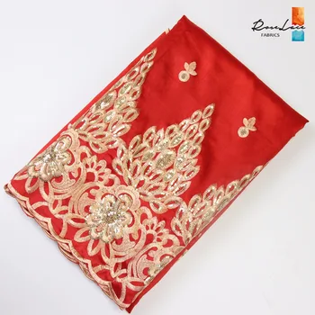 Red Indian George Lace Wedding Fabric Gold Sequined Guipure Lace Embroidery Material 2017 African High Quality George Silk Lace
Red Indian George Lace Wedding Fabric Gold Sequined Guipure Lace Embroidery Material 2017 African High Quality George Silk Lace