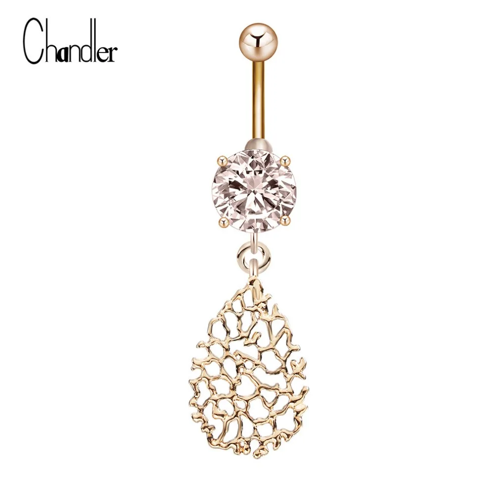 Gold Plated Black CZ Stone Fancy Filigree 925 Sterling Silver Belly Button Ring