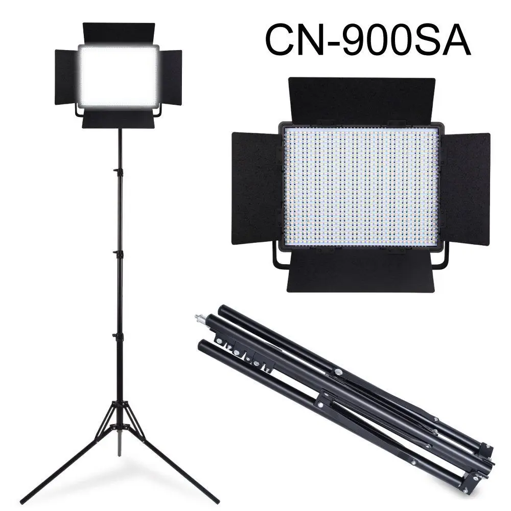 Studio CN-900SA 6850 LM 5600K LED Video Light with V-Lock Battery Mount + 185cm Light Stand Kit
Studio CN-900SA 6850 LM 5600K LED Video Light with V-Lock Battery Mount + 185cm Light Stand Kit