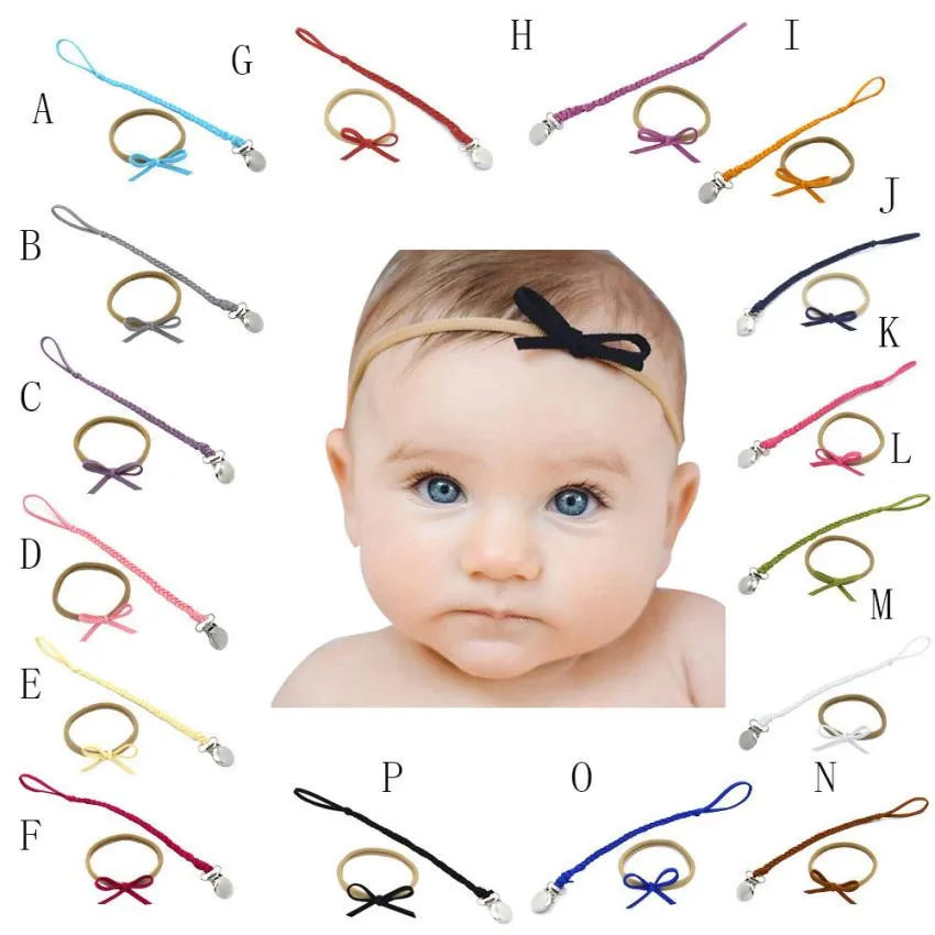 2pcs 16Colors Baby Chain Dummy Nipple Belt Braided Pacifier Holder Clips Bow Headbands Set 0-24m lowest price dropshopping
2pcs 16Colors Baby Chain Dummy Nipple Belt Braided Pacifier Holder Clips Bow Headbands Set 0-24m lowest price dropshopping