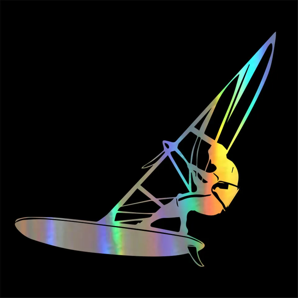 Cunymagos Windsurfing Water Extreme Sports Car Styling Stickers Fashion Creative Car Body Door Window Wall Decal Stickers 17.5cm15 (5)