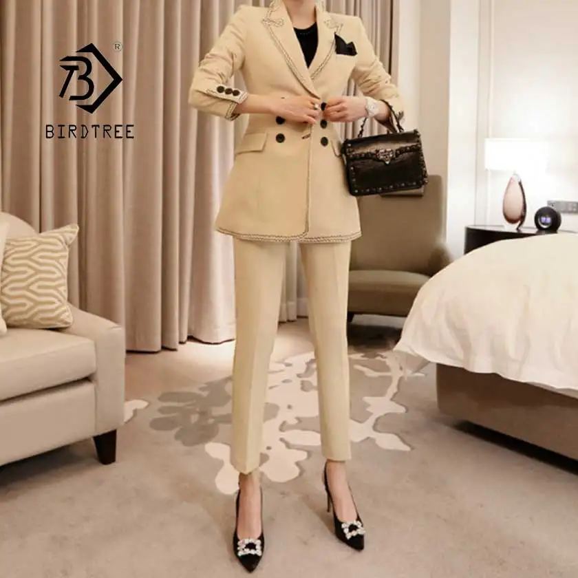 2019 Formal Casual Women Pant Suits Notched Collar Blazer Jacket Pencil Pant Pocket Suit Lady Autumn High quality Sale S95505Z
2019 Formal Casual Women Pant Suits Notched Collar Blazer Jacket Pencil Pant Pocket Suit Lady Autumn High quality Sale S95505Z