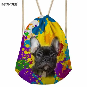 INSTANTARTS Funny 3D Dog Graffiti French Bulldog Women/Men Drawstrings Colorful Softback Backpack for Shopping Daily Storage Bag
INSTANTARTS Funny 3D Dog Graffiti French Bulldog Women/Men Drawstrings Colorful Softback Backpack for Shopping Daily Storage Bag