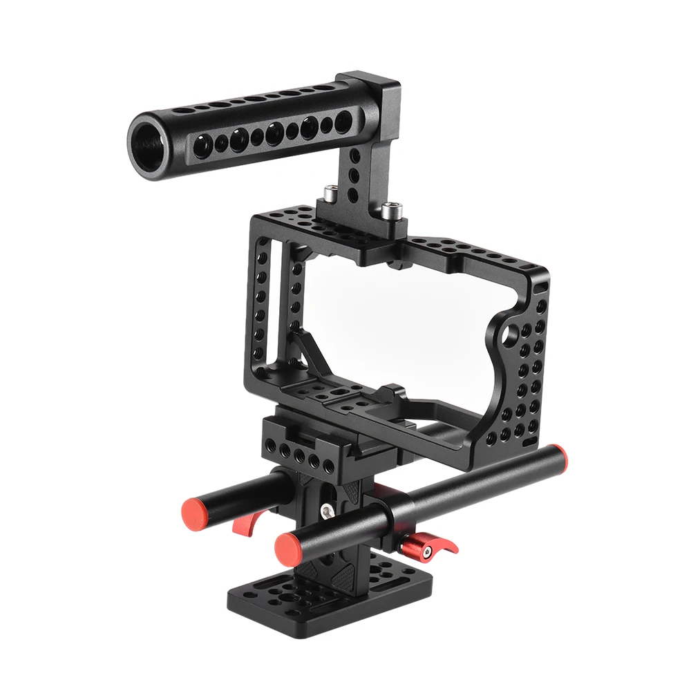 Andoer Video Camera Cage Stabilizer + Top Handle/ Base/ Rods for BMPCC Camera to Mount Follow Focus/Monitor/ Tripod/LED Light
Andoer Video Camera Cage Stabilizer + Top Handle/ Base/ Rods for BMPCC Camera to Mount Follow Focus/Monitor/ Tripod/LED Light