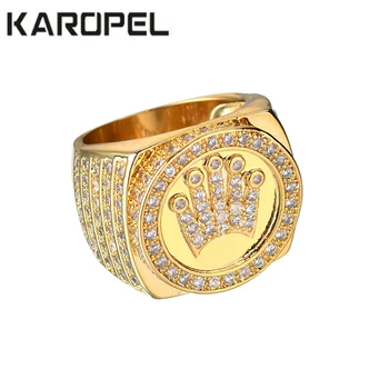 Karopel Hip Hop Bling Jewelry King Crown Father's Day Gift For Men Bling Bling Micro Pave CZ Gold Color Zircon Ring
Karopel Hip Hop Bling Jewelry King Crown Father's Day Gift For Men Bling Bling Micro Pave CZ Gold Color Zircon Ring
