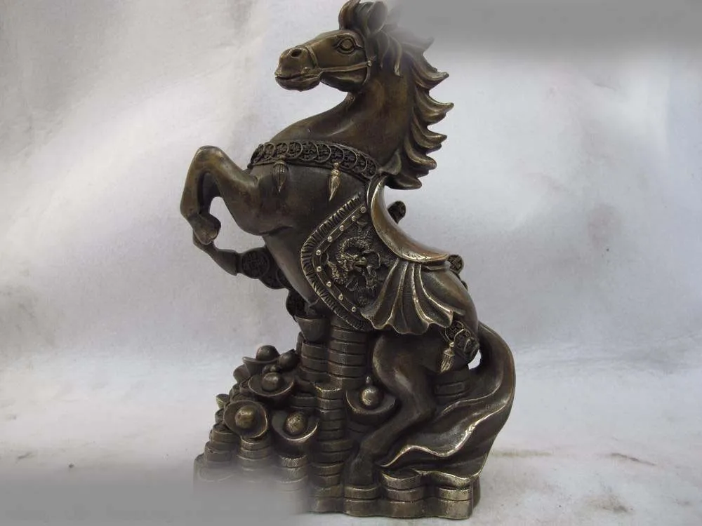 Chinese classical Copper Bronze Money wealth Horse Lucky Feng shui animal Statue SD 506
Chinese classical Copper Bronze Money wealth Horse Lucky Feng shui animal Statue SD 506