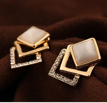 2014 New Style Korean Temperament OL Fashion Sparking Rhinestone Geometry Square Opal Stud Earrings E3260
2014 New Style Korean Temperament OL Fashion Sparking Rhinestone Geometry Square Opal Stud Earrings E3260