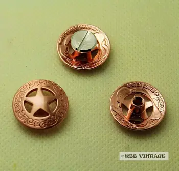 (KB201) Wholesale 50pc 3/4'' Metal Concho Western Texas Star Concho Leathercraft Copper
(KB201) Wholesale 50pc 3/4'' Metal Concho Western Texas Star Concho Leathercraft Copper