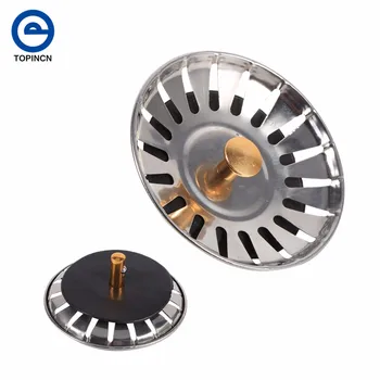 TOPINCN kitchen Drain Stopper Sink Waste Plug Basin Strainer Drainer Stainless Steel