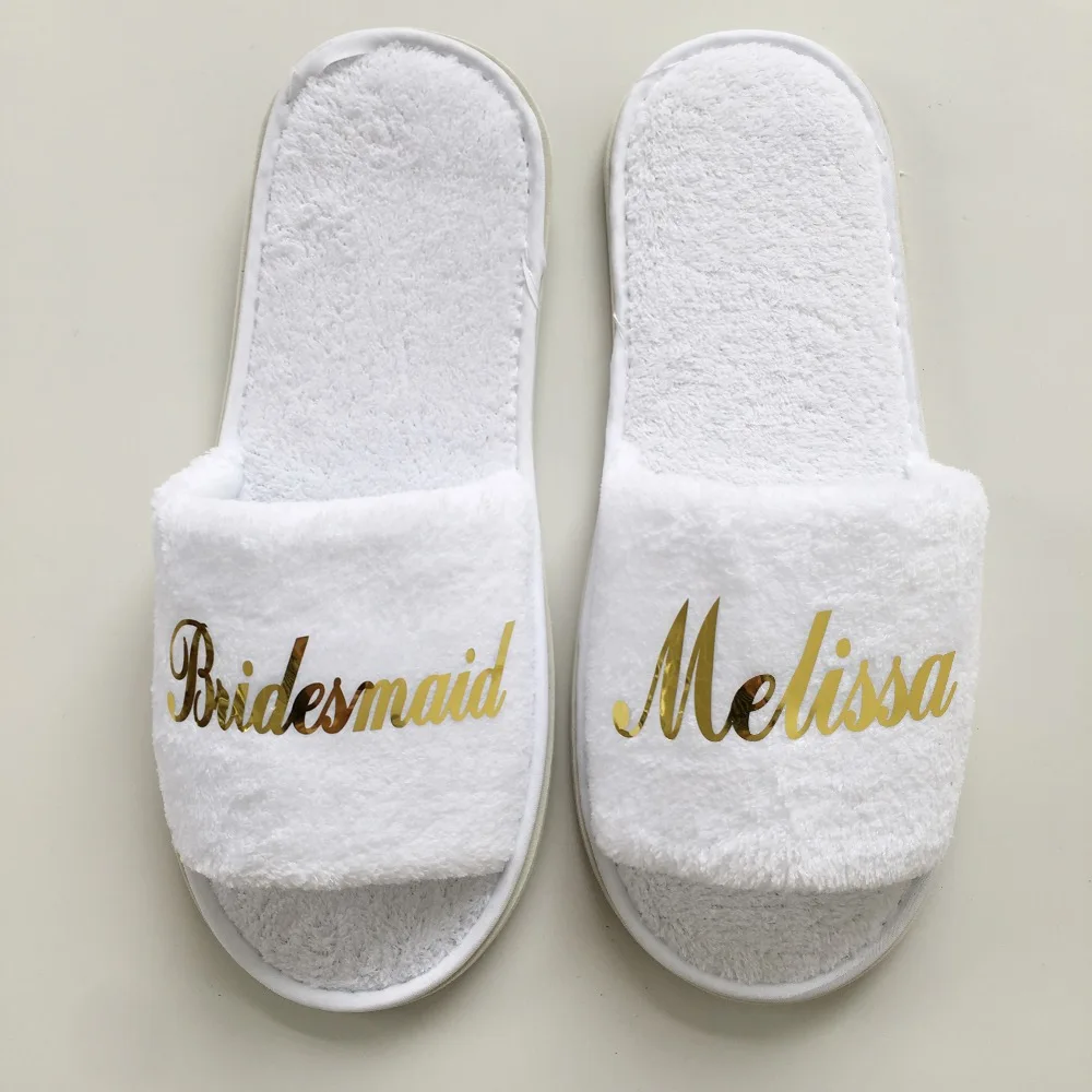 5 pair lot wholesales Personalized Bride Bridesmaid Groom Groomsman gifts Hens Night Bachelorette party Spa Slippers for guests
5 pair lot wholesales Personalized Bride Bridesmaid Groom Groomsman gifts Hens Night Bachelorette party Spa Slippers for guests