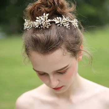 Jonnafe Handmade Gold Silver Color Leaf Wedding Crown Tiara Rhinestone Women Hairband Bridal Hair Accessories
Jonnafe Handmade Gold Silver Color Leaf Wedding Crown Tiara Rhinestone Women Hairband Bridal Hair Accessories