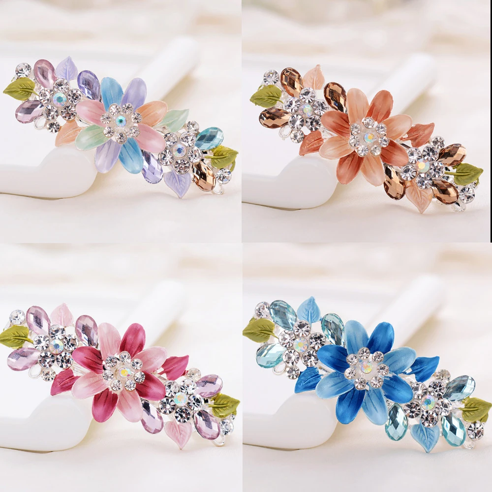 Fashion Women's Crystal Butterfly Hairpin Oil Painting Rhinestone Flower Hair Pin Barrette Hair Clip Hair Styling Accessories
Fashion Women's Crystal Butterfly Hairpin Oil Painting Rhinestone Flower Hair Pin Barrette Hair Clip Hair Styling Accessories