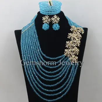 Fantastic Teal Blue Nigerian African Jewelry Sets Wedding Indian Costume Beads Necklace Set Free Shipping WA132
Fantastic Teal Blue Nigerian African Jewelry Sets Wedding Indian Costume Beads Necklace Set Free Shipping WA132