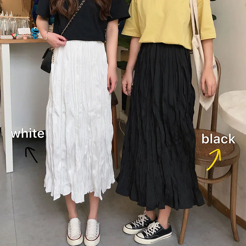 White Pleated Skirts Women Long Maxi Skirts Elastic Waist Spring Summer Harajuku Skirt Party Korean Elegant 2019 Pleated Skirt
White Pleated Skirts Women Long Maxi Skirts Elastic Waist Spring Summer Harajuku Skirt Party Korean Elegant 2019 Pleated Skirt