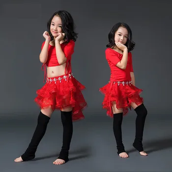Bellydance Half Sleeve Top Modal Lace Layered Skirt Belly dance 2pcs set for Girl/children/kids, Costume Performance Wears RT011
Bellydance Half Sleeve Top Modal Lace Layered Skirt Belly dance 2pcs set for Girl/children/kids, Costume Performance Wears RT011