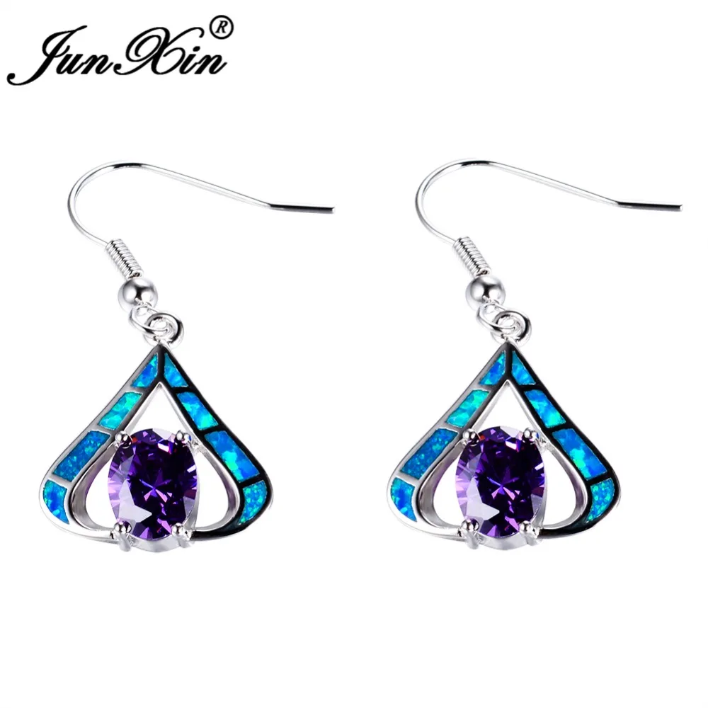 JUNXIN Romantic Female Heart Drop Earrings Blue Opal Earrings 925 Sterling Silver Filled Earrings For Women Fashion Jewelry
JUNXIN Romantic Female Heart Drop Earrings Blue Opal Earrings 925 Sterling Silver Filled Earrings For Women Fashion Jewelry