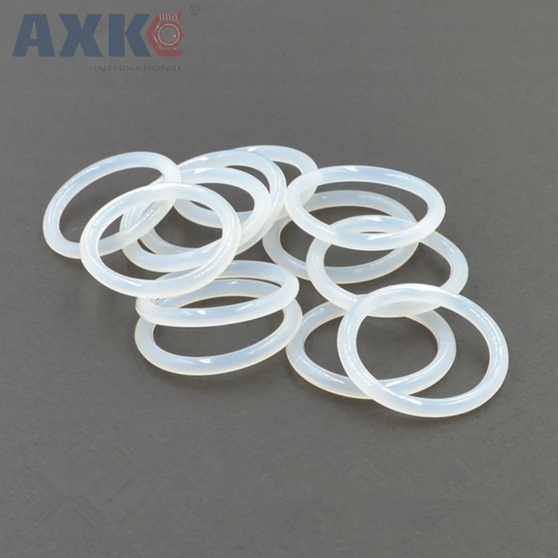 

AXK O Ring Seals Food Grade White Silicon 2.5mm Thickness OD 7/8/9/10/11/12/13/14/15/16mm Rubber O-rings Sealing Gasket Washer