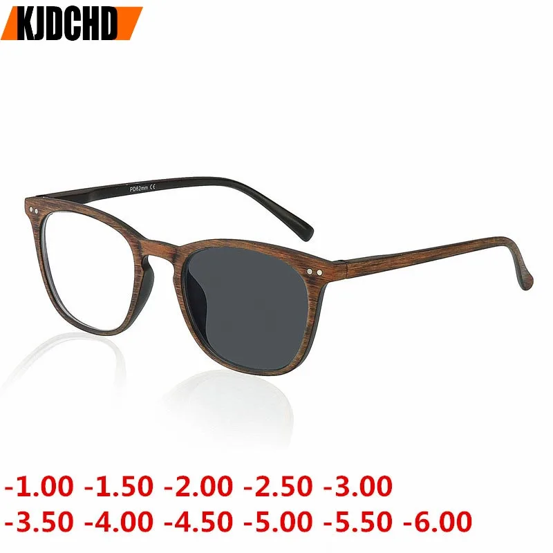 -1.00 to -6.00 Retro Round Wood Color Sun Photochromic Finished Myopia Eyeglasses Frame Men Women Sun glasses Myopia Eyewear
-1.00 to -6.00 Retro Round Wood Color Sun Photochromic Finished Myopia Eyeglasses Frame Men Women Sun glasses Myopia Eyewear