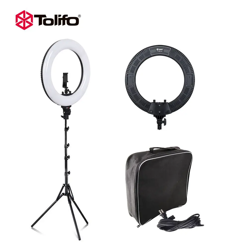 Tolifo R48B Lite Ring Light Kit:18"/48cm Outer 48W 5600K Dimmable LED Ring Light Light Stand Carrying Bag for Camera,Smartphone
Tolifo R48B Lite Ring Light Kit:18"/48cm Outer 48W 5600K Dimmable LED Ring Light Light Stand Carrying Bag for Camera,Smartphone