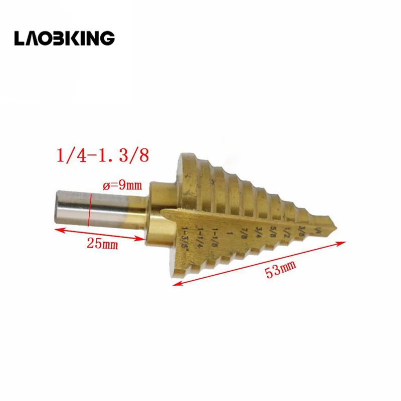 1PC 1/4" to 1-3/8 HSS Cobalt Large Step Drill Bit Power Tools Universal Shank MulTiple Hole For Metal Plastic Fiberglass Best
1PC 1/4" to 1-3/8 HSS Cobalt Large Step Drill Bit Power Tools Universal Shank MulTiple Hole For Metal Plastic Fiberglass Best