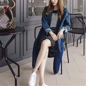 2020 New Korean Plus Size Spring Autumn Women Denim Coat Casual Vintage Single Breasted Jeans Trench Coat Female Z394
2020 New Korean Plus Size Spring Autumn Women Denim Coat Casual Vintage Single Breasted Jeans Trench Coat Female Z394