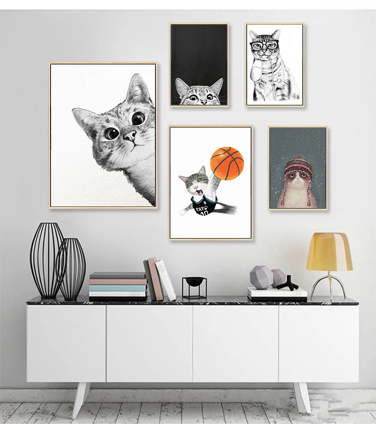 Nordic Posters And Prints Animal Wall Pictures Baby Kids Room Decor Cute Cat Cartoon Painting Canvas
Nordic Posters And Prints Animal Wall Pictures Baby Kids Room Decor Cute Cat Cartoon Painting Canvas