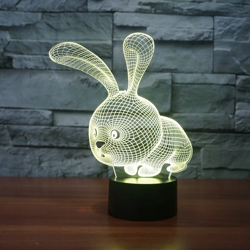 Table Lamp Birthday Gift 3D LED Cute Rabbit Acrylic Night Light Colorful Gradient Atmosphere Lamp Children Baby
Table Lamp Birthday Gift 3D LED Cute Rabbit Acrylic Night Light Colorful Gradient Atmosphere Lamp Children Baby