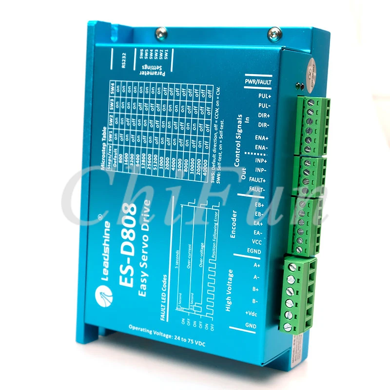 

Freeshipping Original Leadshine Easy Servo Drive ES-D808 HBS86 CNC DSP Closed-Loop Stepper Drive 8A 20-80VDC