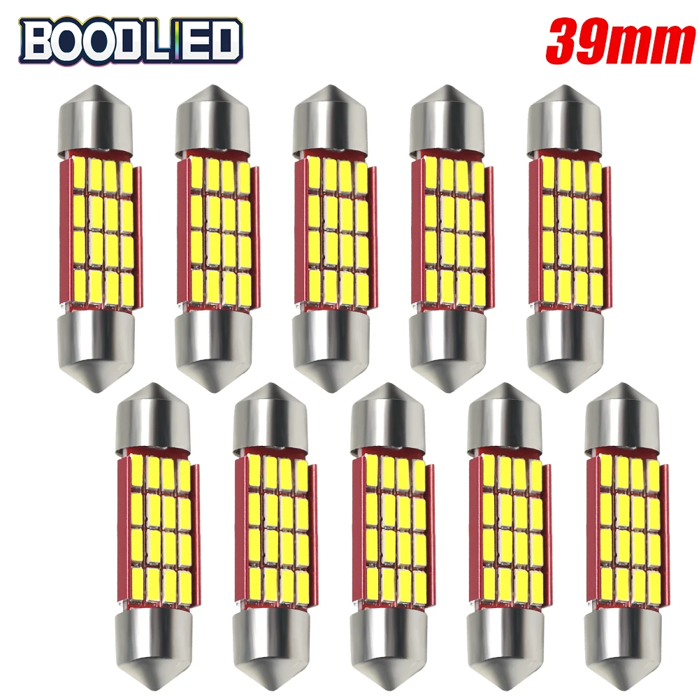 10pcs C5W C10W LED CANBUS Festoon 39mm LED 4014 SMD Bulbs NO ERROR White Light Lamps For Car Auto Dome Map Reading Lights DC 12V
10pcs C5W C10W LED CANBUS Festoon 39mm LED 4014 SMD Bulbs NO ERROR White Light Lamps For Car Auto Dome Map Reading Lights DC 12V