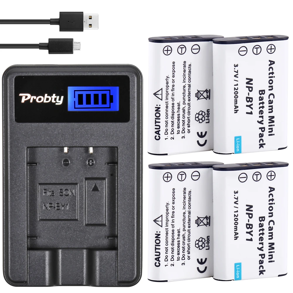 4Pcs Probty NP-BY1 NP BY1 NPBY1 Battery + USB LCD Charger For Sony HDR-AZ1VR AZ1 AZ1V AZ1VR Sport Action Cam Mini Camcorder
4Pcs Probty NP-BY1 NP BY1 NPBY1 Battery + USB LCD Charger For Sony HDR-AZ1VR AZ1 AZ1V AZ1VR Sport Action Cam Mini Camcorder