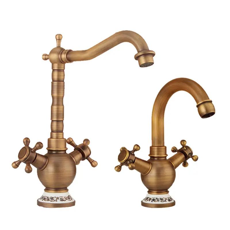 Antique finish dual hand Bathroom Sink Faucet with ceramic base Bronze Hot &Cold Basin Mixer Tap
Antique finish dual hand Bathroom Sink Faucet with ceramic base Bronze Hot &Cold Basin Mixer Tap