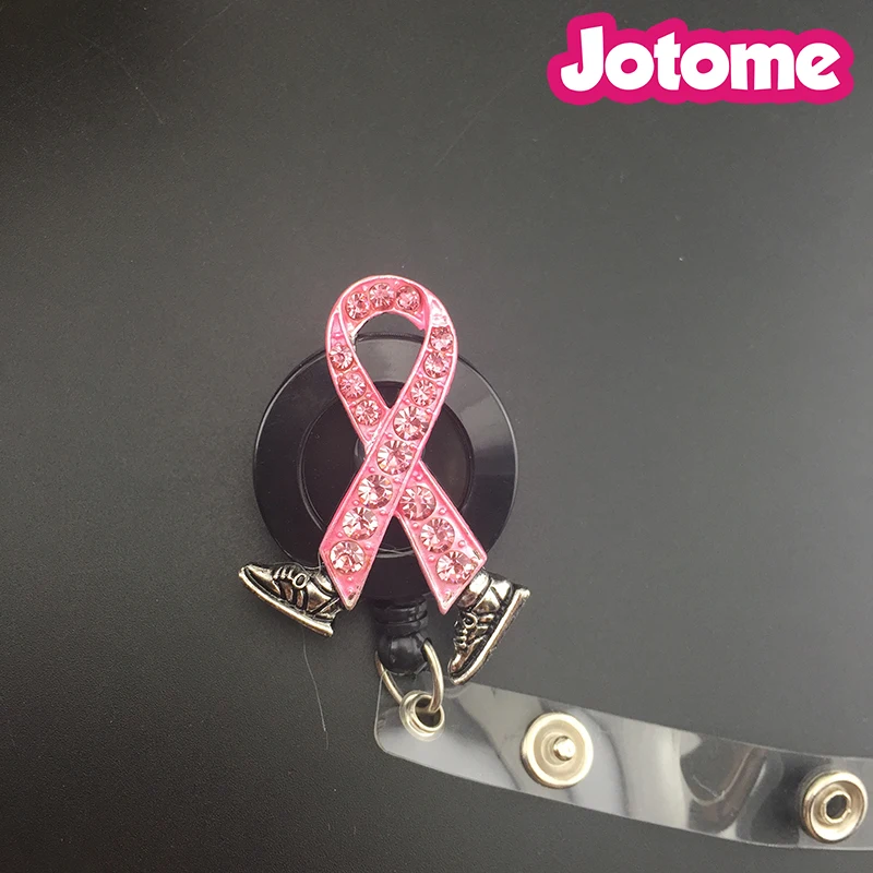 100pcs a lot Breast Cancer/Pink Walking Ribbon Retractable Rhinestone Badge Reel / ID Badge Holder / Pull Reel
100pcs a lot Breast Cancer/Pink Walking Ribbon Retractable Rhinestone Badge Reel / ID Badge Holder / Pull Reel