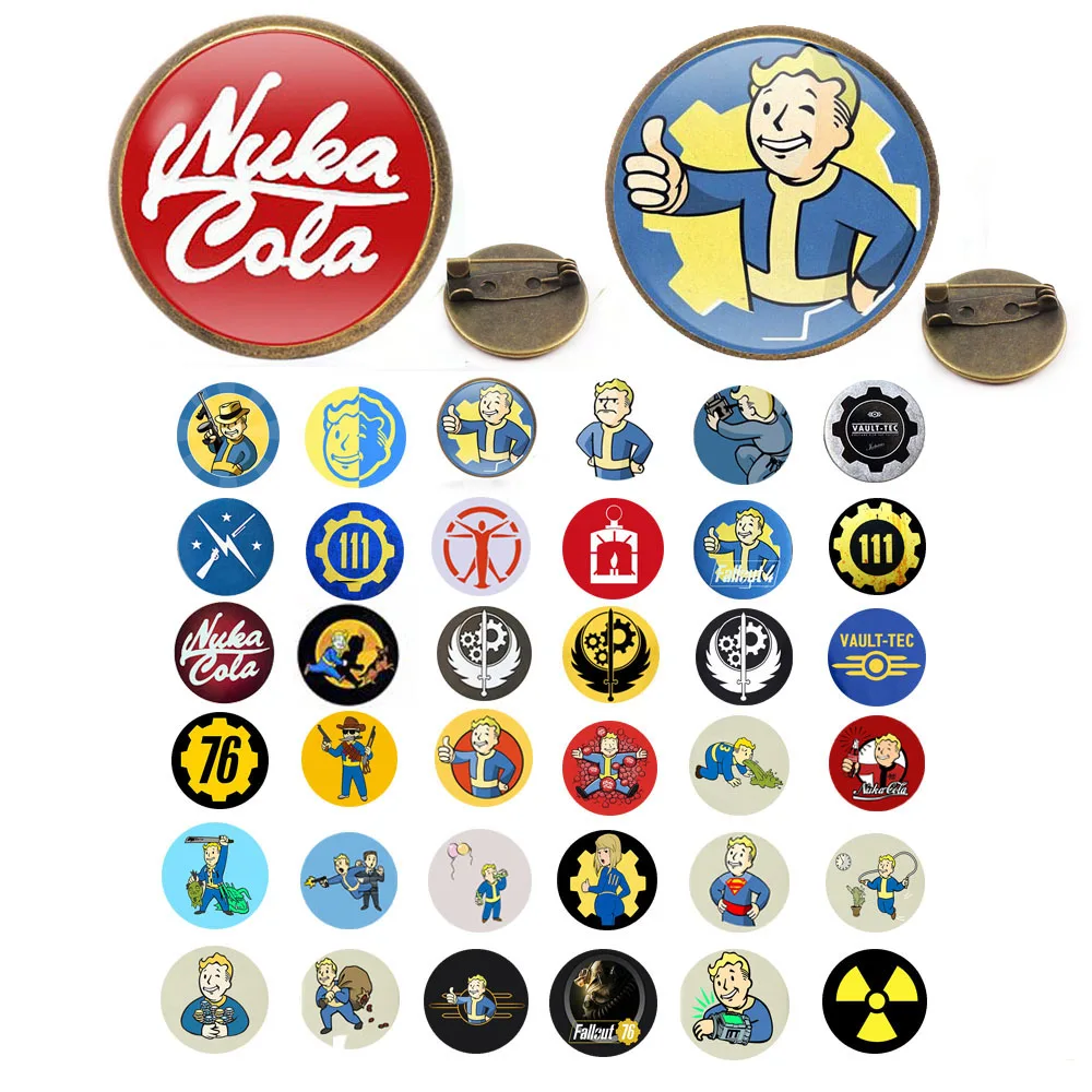 Простая симпатичная Женская брошка Nuka Cola Fallout Raduation 4 из сплава модный стиль