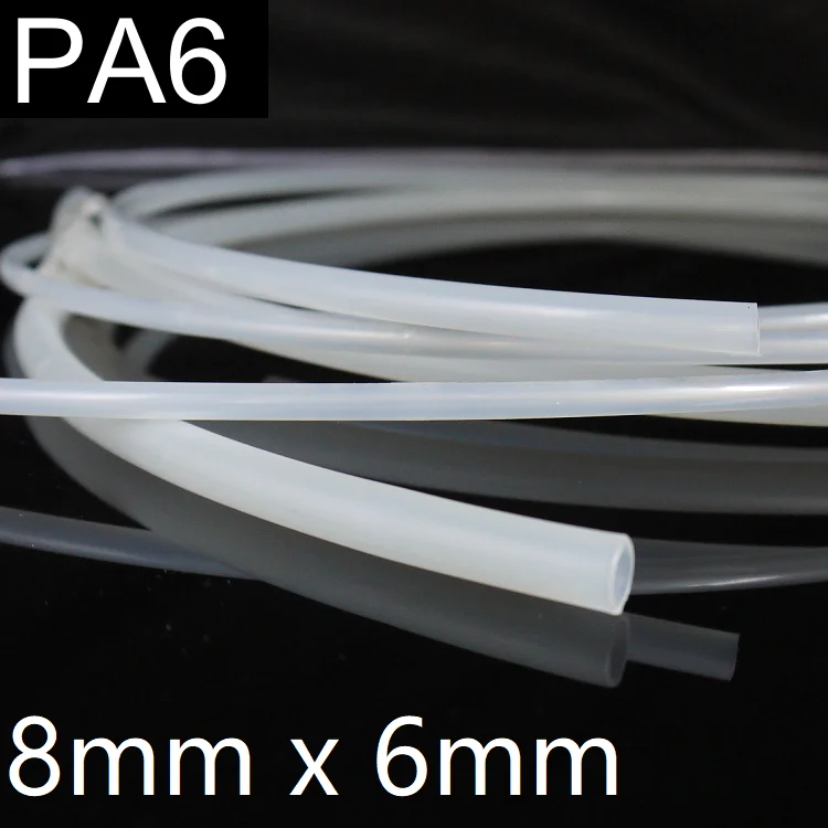 PA6 Nylon Tube OD 8mm x 6mm ID Oil Pipe High Pneumatic Parts Pressure 2.0MPa Air Compressor Water Hose Hard Translucent Black
PA6 Nylon Tube OD 8mm x 6mm ID Oil Pipe High Pneumatic Parts Pressure 2.0MPa Air Compressor Water Hose Hard Translucent Black