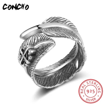 Anel Feminino 2018 Promotion Bands Limited Party Concho Jewelry 925 Sterling Feather Open Rings For Women
Anel Feminino 2018 Promotion Bands Limited Party Concho Jewelry 925 Sterling Feather Open Rings For Women