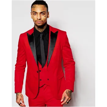 2020 High Quality Men Suits For Wedding Prom Red (Jacket+Pants+Vest) Slim Fit Men Suit Set Best Man Groom Tuxedos Blazer Regular
2020 High Quality Men Suits For Wedding Prom Red (Jacket+Pants+Vest) Slim Fit Men Suit Set Best Man Groom Tuxedos Blazer Regular