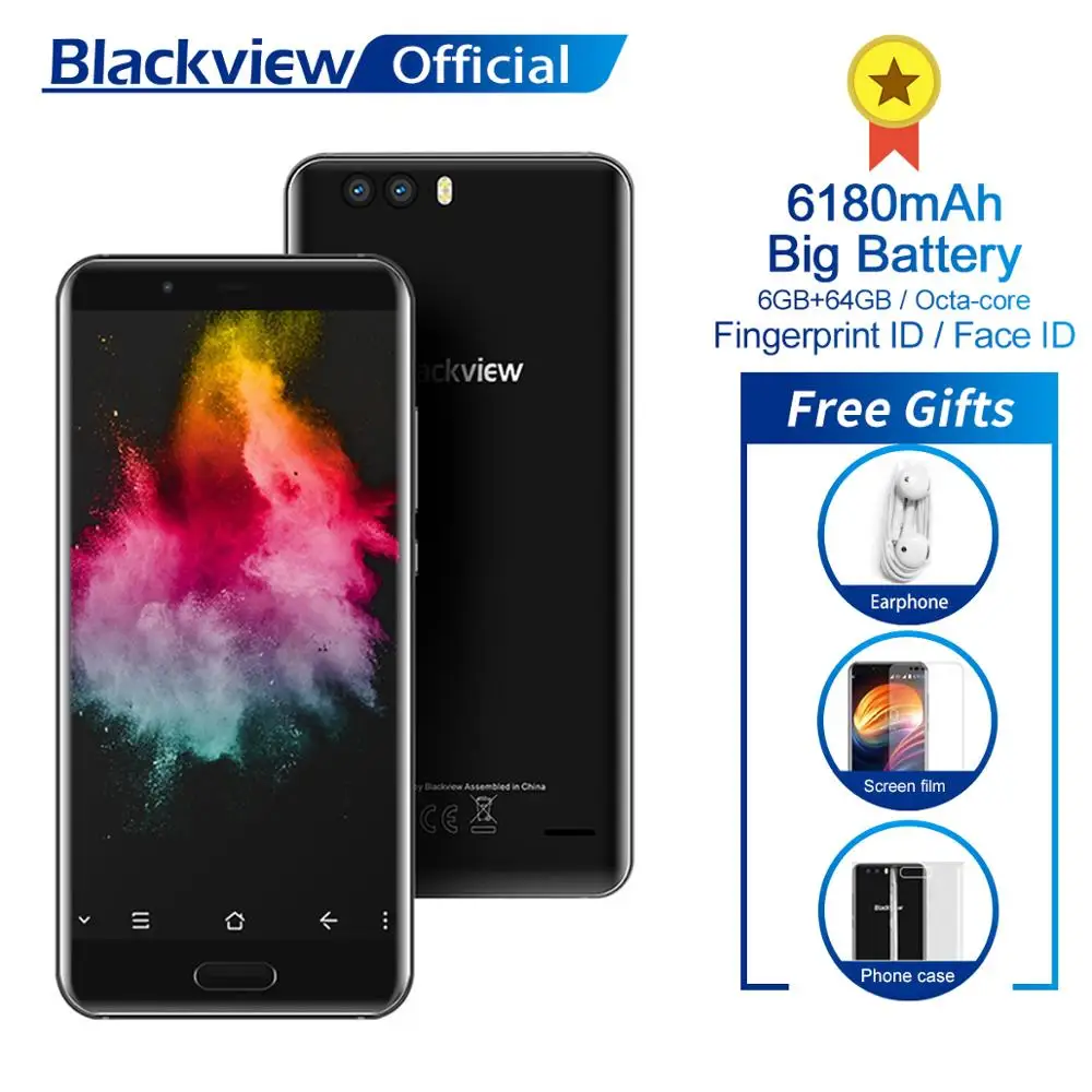Blackview P6000 4G Android 7.1 Mobile Phone 5.5" FHD Helio P25 6GB RAM 64GB ROM Face ID 6180mAh Battery 21.0MP Camera Smartphone
Blackview P6000 4G Android 7.1 Mobile Phone 5.5" FHD Helio P25 6GB RAM 64GB ROM Face ID 6180mAh Battery 21.0MP Camera Smartphone