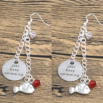 10Pairs Finding Nemo Earrings Dory Inspired Just Keep Swimming Silver tone crystals Finding Nemo dangle earring
10Pairs Finding Nemo Earrings Dory Inspired Just Keep Swimming Silver tone crystals Finding Nemo dangle earring