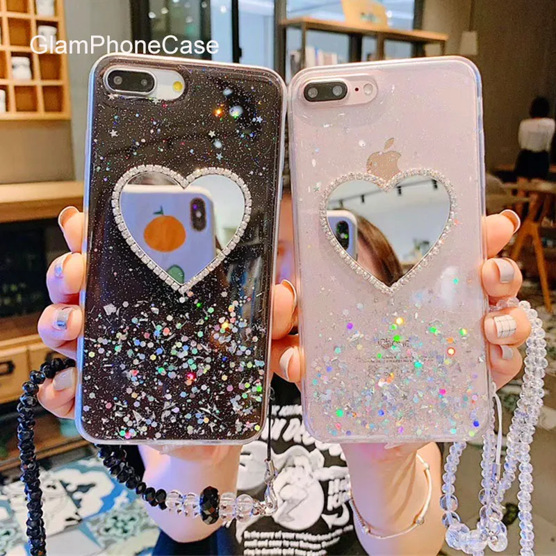 GlamPhoneCase Mirror Love Glitter Phone Case For iPhone X XS Max XR Soft Silicone Cover For iPhone 7 8 6 6s Plus Case
GlamPhoneCase Mirror Love Glitter Phone Case For iPhone X XS Max XR Soft Silicone Cover For iPhone 7 8 6 6s Plus Case